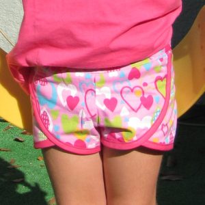 Lilly shorts pink hearts size 2