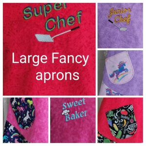 large fancy apron collage