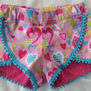 Lilly shorts pink hearts size 2