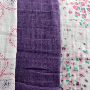 Swaddles set of 3 Purple/pink