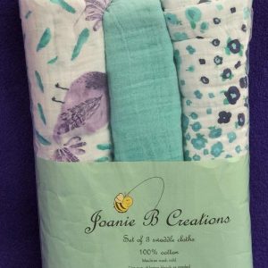 Swaddles set of 3 Teal/blue