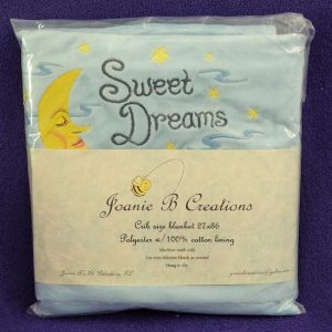 Sweet Dreams Crib Size Blanket Blue