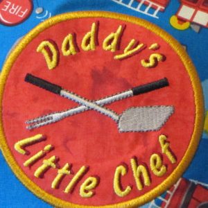 Small fire truck chef apron