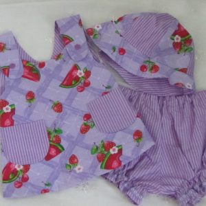 Reversible Strawberries/ Watermelon W/hat